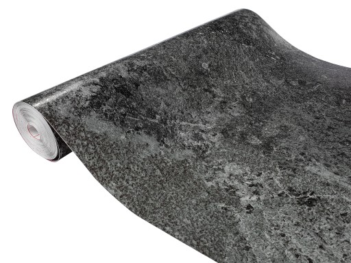 Самоклеящаяся облицовка бетоном, темная, ПВХ, ширина 67см.