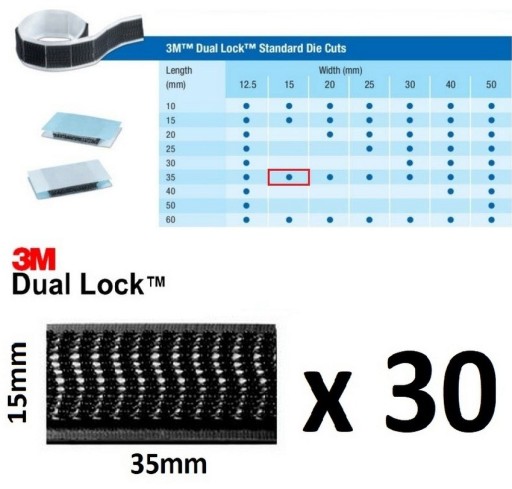 3M DUAL LOCK VELCRO SJ 3551 400 грибов SJ-3551