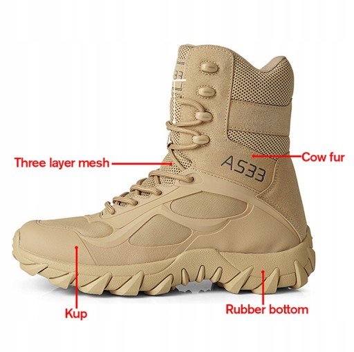 Высокие ботинки Military Tactical Boots 45 хаки
