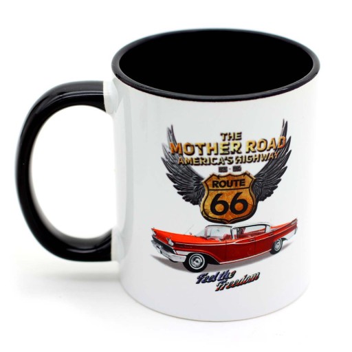 Кружка старого автомобиля Cadillac Route 66 America's Highway