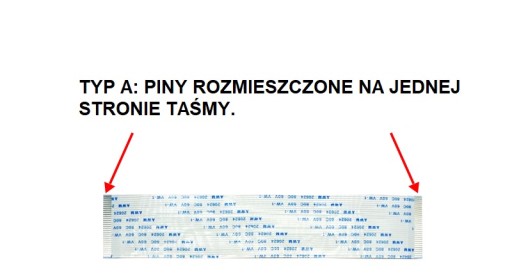 ELASTYCZNA TAŚMA KABLOWA FFC FPC RIBBON CABLE 50PIN RASTER 0.5MM 15CM TYP A