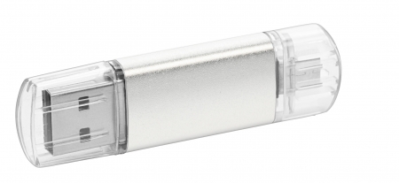 Флеш-накопитель MP1 duo 64 ГБ USB2.0 + USBC 10 шт. с ЛОГОТИПОМ