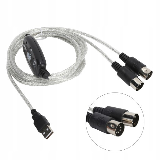 MIDI-кабель Конвертер адаптера MIDI-кабеля в USB