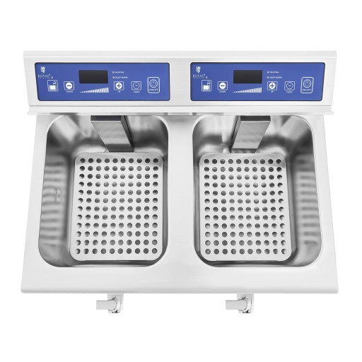 Двойная индукционная фритюрница 7000 Вт 230 В Royal Catering 2x 10 л