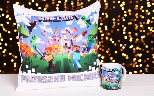 Кружка MINECRAFT + Подушка в подарок для фаната + Имя