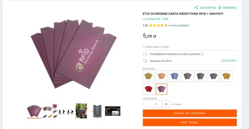 ЗАЩИТНЫЙ ЧЕХОЛ RFID КРЕДИТНАЯ КАРТА + БЕСПЛАТНЫЕ ПОДАРКИ