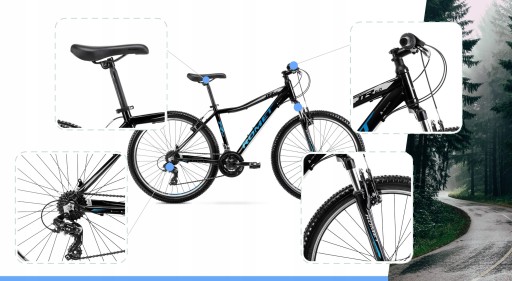 ROWER MTB 26 GÓRSKI ROMET RAMBLER 6.0 SHIMANO ALU OŚWIETLENIE STOPKA GRATIS