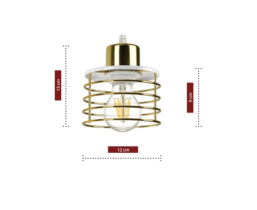 Настенный светильник GLAMOUR Gold Chrome Copper
