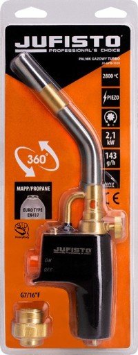 ТУРБО ПЬЕЗО ГАЗОВАЯ ГОРЕЛКА, НЕРЖАВЕЮЩАЯ СТАЛЬ, LUTLAMP