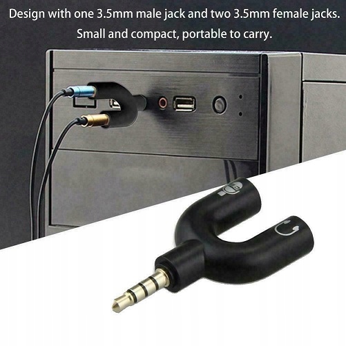ROZDZIELACZ MINI JACK AUX MIKROFON SŁUCHAWKI
