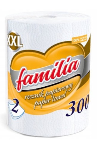 БУМАЖНОЕ ПОЛОТЕНЦЕ FAMILIA 300Л 2W ЦЕЛЛЮЛОЗА