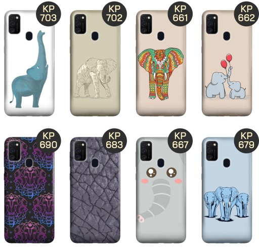 ETUI DO SAMSUNG GALAXY M21 WZORY SŁOŃ SŁONIE SŁONIKI OBUDOWA POKROWIEC CASE