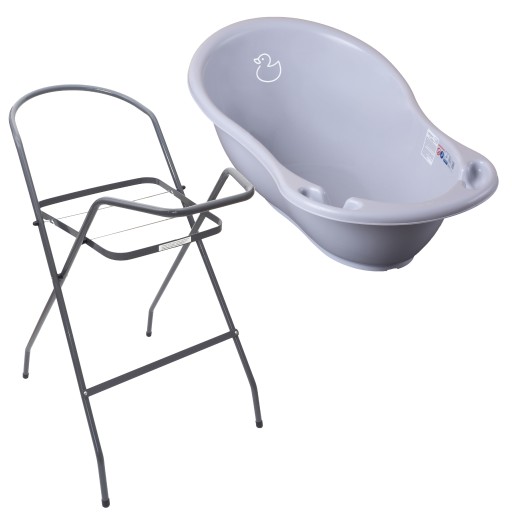 ВАННА BATHBABY 86 МАЛЕНЬКАЯ СЕРАЯ УТКА + ПОДСТАВКА, ПОДСТАВКА, РАМА, Tega