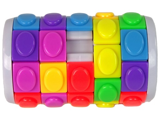 Красочная игра-головоломка с вращающимся цилиндром