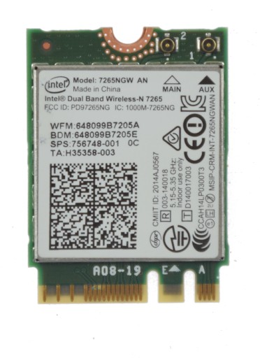 Карта модема WIFI Intel Dual Band Wireless-N 7265 7265NGW AN 756748-001