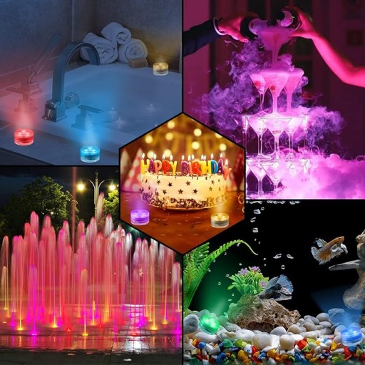 12 БЕСПРОВОДНЫХ СВЕТОДИОДНЫХ ЛАМП RGB С ДИСТАНЦИОННЫМ УПРАВЛЕНИЕМ