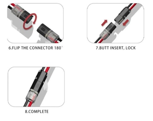 Złączka elektryczna 2P konektor złącze Szybkozłączka spinka LED 2 Pin x2