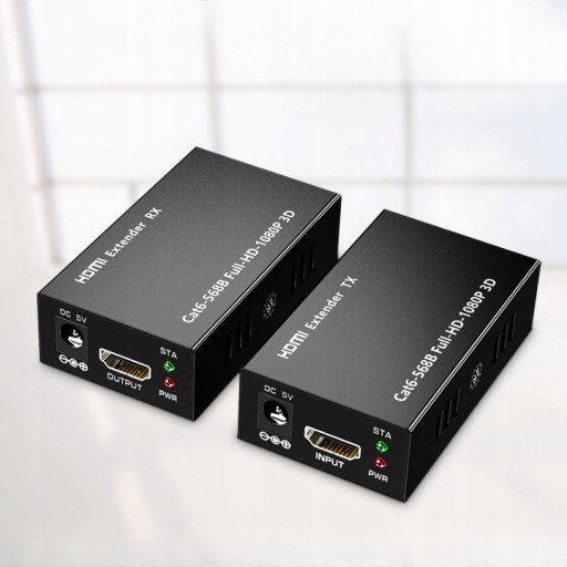 Удлинитель HDMI 60 м RJ45 к усилителю сигнала передачи сети HDMI