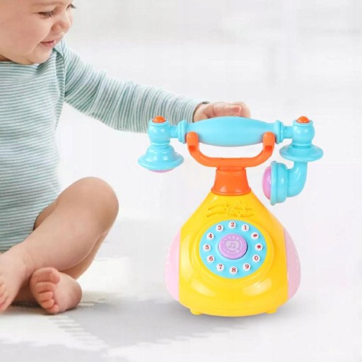 Игрушечный телефон с музыкой и подсветкой для