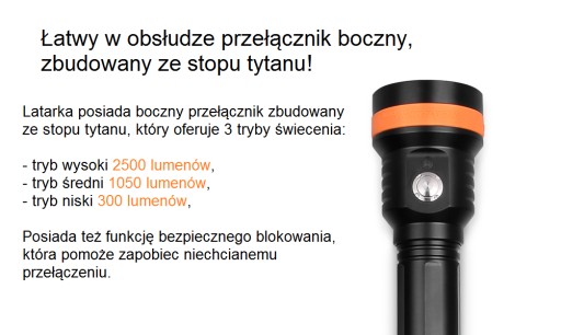Фонарик Orca Torch D850