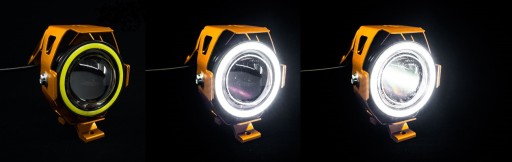 2x LED Halogeny motocyklowe lampy reflektory quad