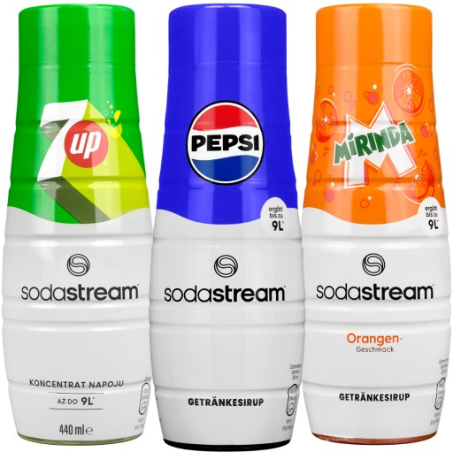 SATURATOR SODASTREAM ART CZARNY 3 SYROPY + NABÓJ ZESTAW DO GAZOWANIA WODY