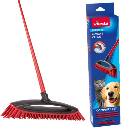 VILEDA PET PRO BRUSH ЩЕТКА ДЛЯ ЧИСТКИ ВОЛОС И ЯРКАЯ ВСЕГДА ЧИСТАЯ