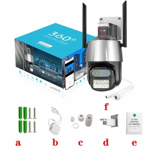ВНЕШНЯЯ ВРАЩАЮЩАЯСЯ WIFI IP-КАМЕРА С 8-кратным ЗУМОМ 4MPX+4MPX ДЛЯ МОНИТОРИНГА