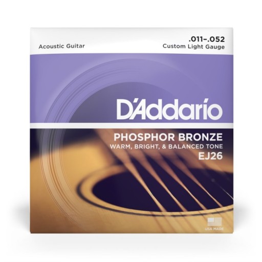 D'ADDARIO EJ26 STRUNY DO GITARY AKUSTYCZNEJ 11-52