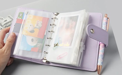 Маленький кошелек-планировщик с застежкой-молнией A7 Budget Binder