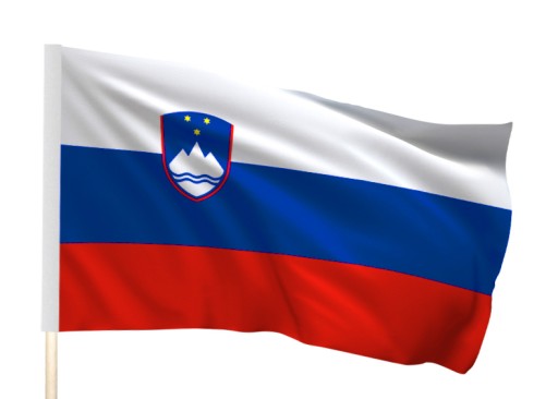 Słowenia Flaga 90x60 cm Flagi Słowenii Slovenia - TUNEL na kij