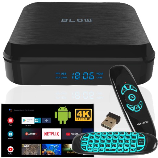 SMART BOX TV ANDROID BLUETOOTH 4K WIFI ПЛЕЕР HDMI USB АДАПТЕР УДАЛЕННОГО АДРЕСА