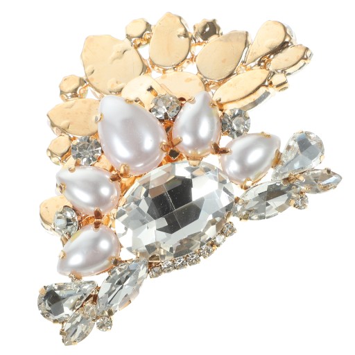 DEKOROWE KLIPSY DO BUTÓW PERŁOWE BLING CRYSTAL FLOWER BUTY ŚLUBNE 2 SZT.