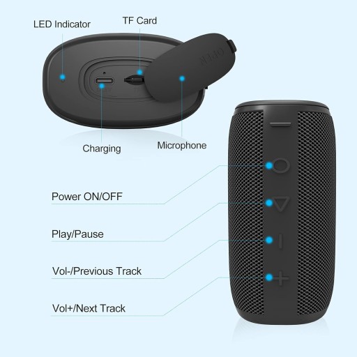 Водонепроницаемый Bluetooth-динамик IPX7 Портативная беспроводная связь 5.0 Hadisala h3