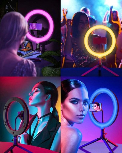 КОЛЬЦЕВАЯ СВЕТОДИОДНАЯ ЛАМПА С RGB ПОДСТАВКОЙ, БОЛЬШАЯ