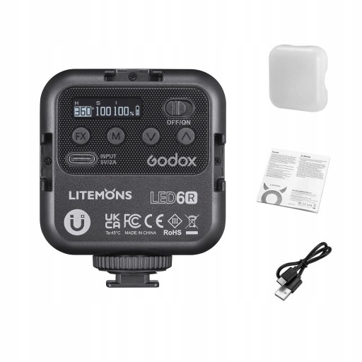 Светодиодная лампа Godox LED6R RGB 1800 мАч АККУМУЛЯТОР