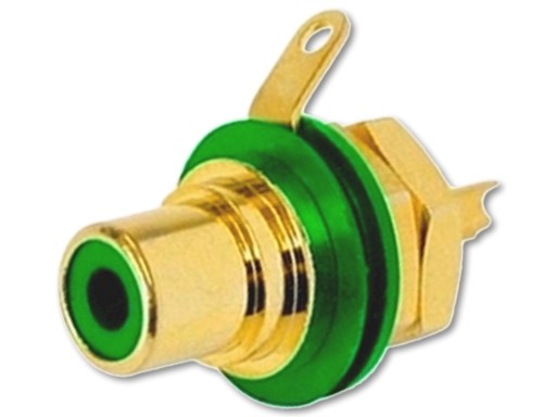 NEUTRIK REAN NYS367-5 RCA РОЗЕТКА, ЗЕЛЕНАЯ