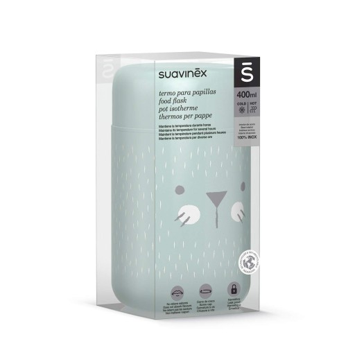 Suavinex обеденный термос 0,4 л зеленый