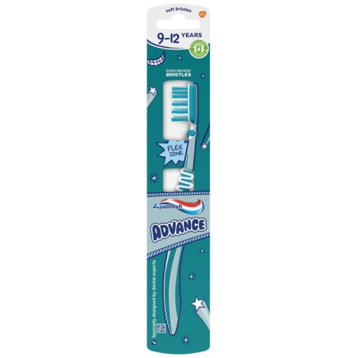 Зубная щетка Aquafresh Advance для детей 9-12 лет, мягкая
