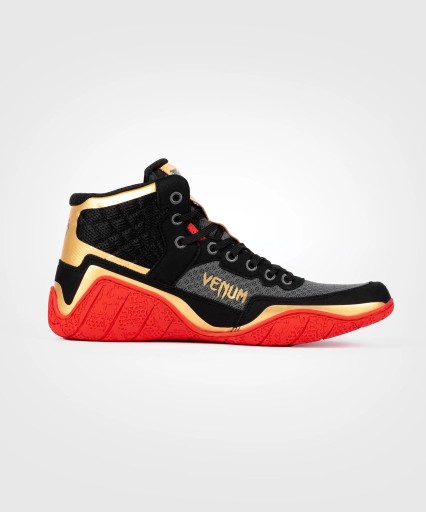 Борцовские туфли Venum Elite Black/Gold/Red 44.5