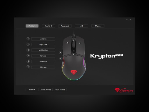 ИГРОВАЯ МЫШЬ GENESIS KRYPTON 220 RGB 6400 DPI