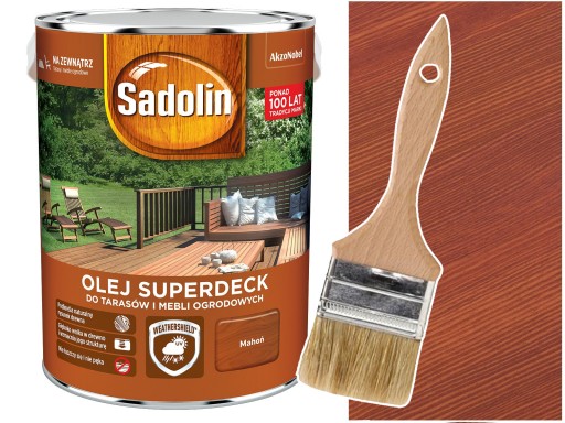 Масло для террас Sadolin SUPERDECK из красного дерева 2,5 л.