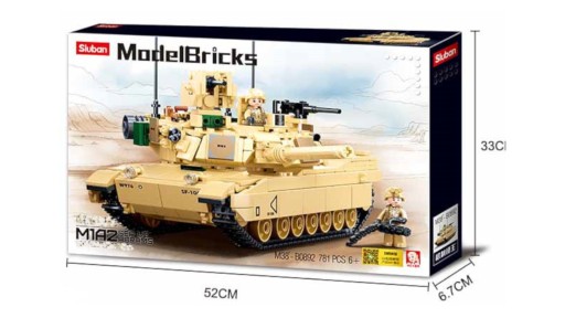 Блоки американского танка Abrams M1A2 + LEGO WEAPON