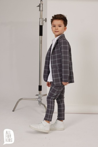 Жакет в графитовую клетку All For Kids 152 158