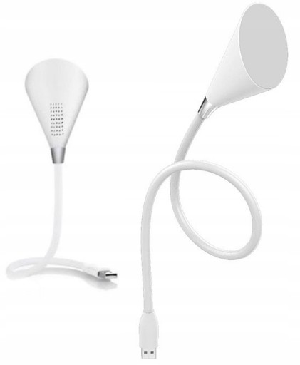 LAMPKA GIĘTKA 3w1 USB GŁOŚNIK BLUETOOTH BC/BZ biał