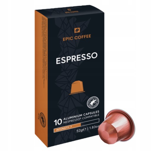 Aromatyczne kapsułki do Nespresso 50 szt. Kawa EPIC COFFEE Espresso 7/12