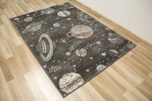 100x150 см ГРАФИТОВЫЙ КОВЕР LIMA PLANETS SPACE GALATICA