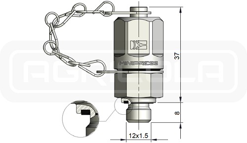 M16x2 Измерение Manometer Service Conclier - M12