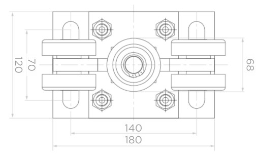 ТЕЛЕЖКА-РОЛИКИ ДЛЯ ОТКАТНЫХ ВОРОТ КОМПЛЕКТ 80x80