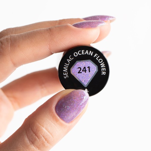 SEMILAC 241 Гибридный лак для ногтей Ocean Flower 7 мл